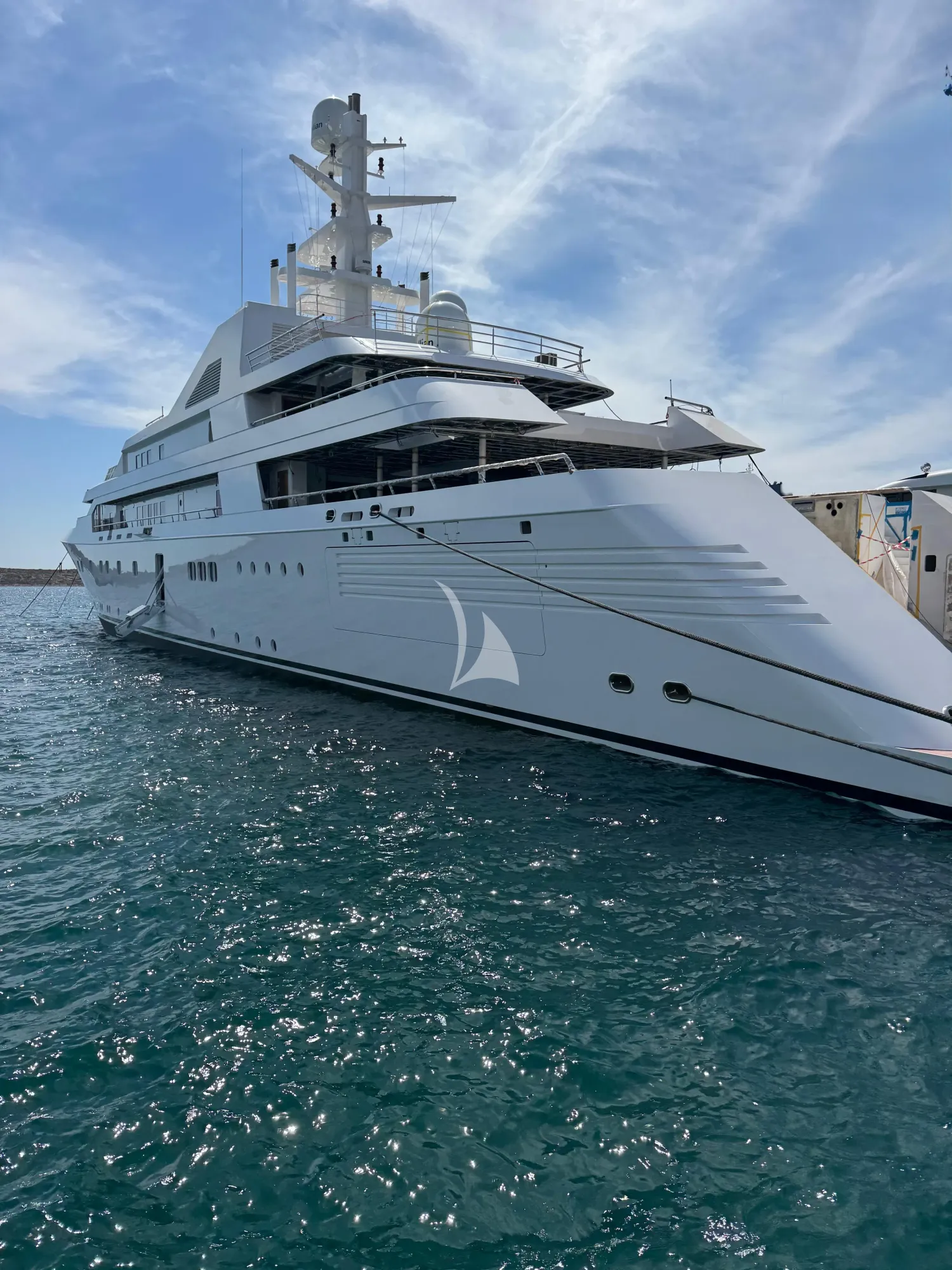 GRAND OCEAN Blohm&Voss 85m - aft shot