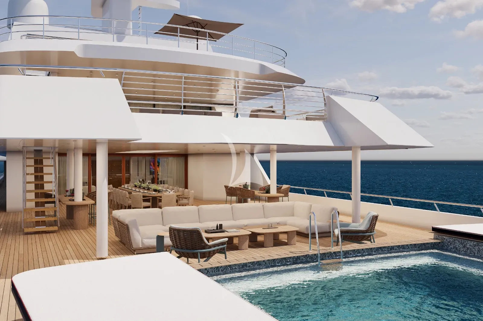 GRAND OCEAN Blohm&Voss 85m - bridge deck