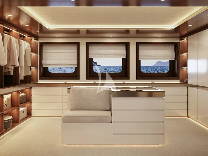 GRAND OCEAN Blohm&Voss 85m - master cabin closet other angle GRAND OCEAN Blohm&Voss 85m - master cabin closet other angle