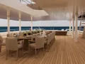 GRAND OCEAN Blohm&Voss 85m - bridge deck alfresco dining area GRAND OCEAN Blohm&Voss 85m - bridge deck alfresco dining area