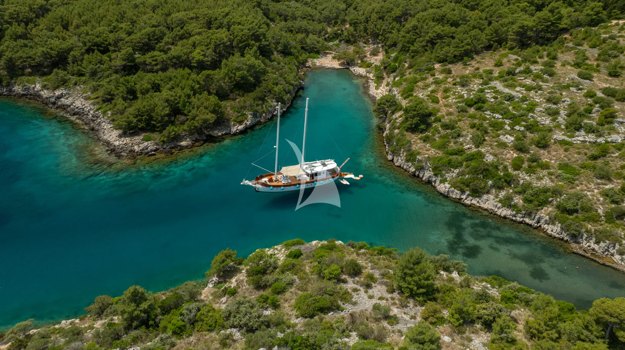 GREENRAY GREEN RAY Custom Gulet 28m - aerial shot