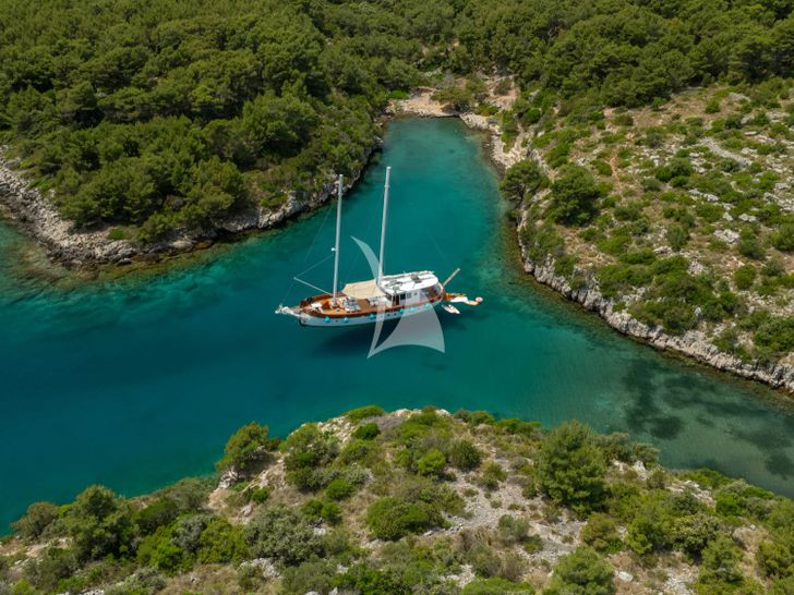GREENRAY GREEN RAY Custom Gulet 28m - aerial shot GREENRAY GREEN RAY Custom Gulet 28m - aerial shot