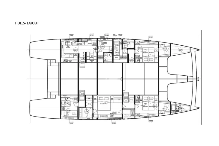 Layout for GREYB Sunreef 80 - layout
