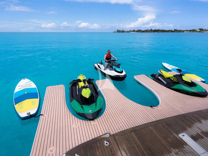 HALCYON Sanlorenzo 112 - swim platform with the water toys HALCYON Sanlorenzo 112 - swim platform with the water toys