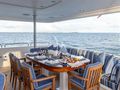 HANNAH Westport 112 - aft deck dining area HANNAH Westport 112 - aft deck dining area