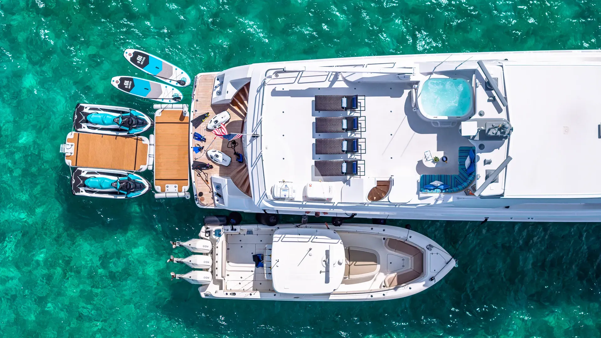 HANNAH Westport 112 - top aerial shot aft