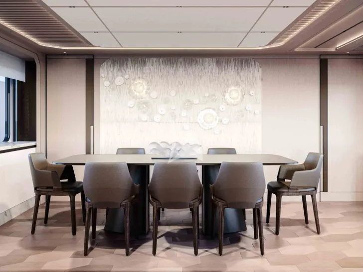 HAZE 2 Cantiere Delle Marche Darwin 102 - main dining area HAZE 2 Cantiere Delle Marche Darwin 102 - main dining area