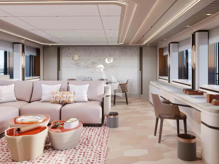 HAZE 2 Cantiere Delle Marche Darwin 102 - main saloon lounge HAZE 2 Cantiere Delle Marche Darwin 102 - main saloon lounge