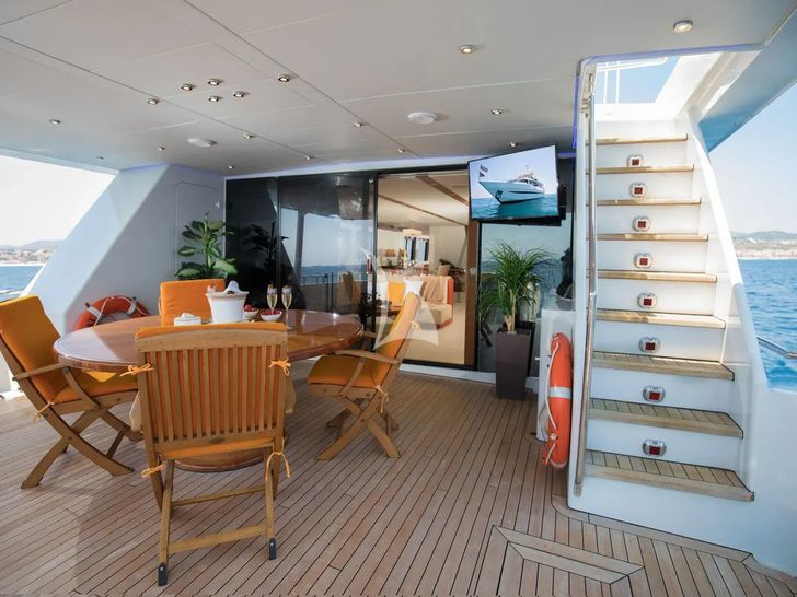 HEARTBEAT OF LIFE Heesen 28m - aft deck HEARTBEAT OF LIFE Heesen 28m - aft deck