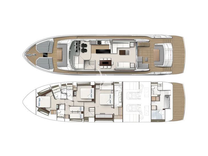HIDEAWAY Sunseeker 23m - layout HIDEAWAY Sunseeker 23m - layout