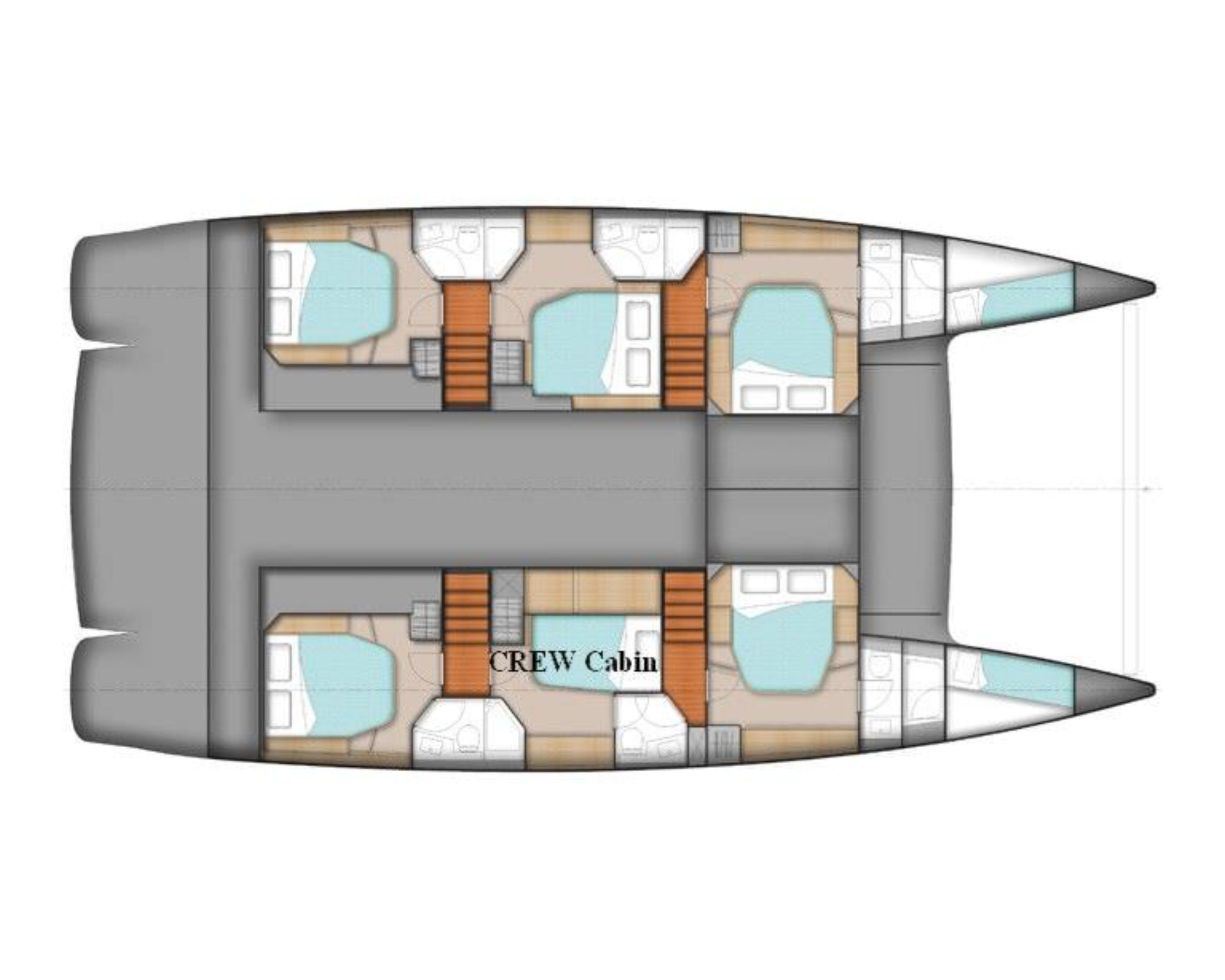 HIGH FIVE Fountaine Pajot Sanya 57 - layout