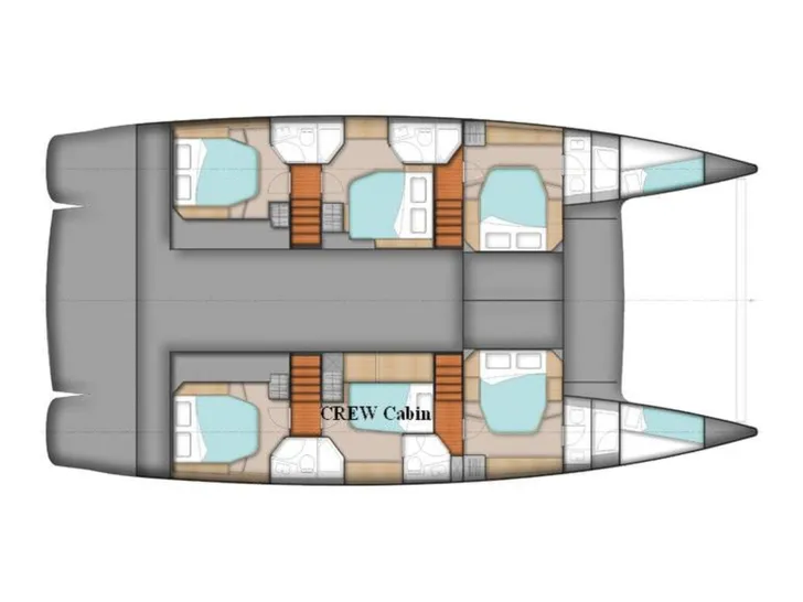 HIGH FIVE Fountaine Pajot Sanya 57 - layout HIGH FIVE Fountaine Pajot Sanya 57 - layout