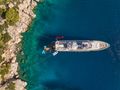 HIGHLANDER Feadship 50m - top aerial shot with the water toys HIGHLANDER Feadship 50m - top aerial shot with the water toys