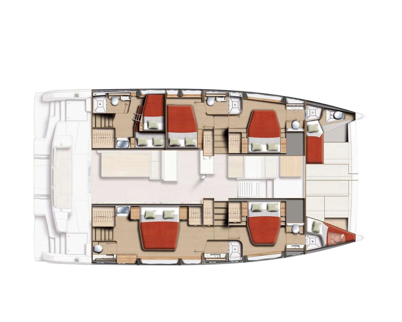 Layout for HIRAYA Bali 5.2 - cabin layout