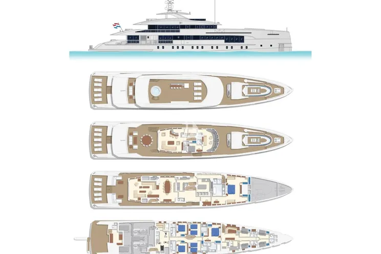 Layout for HOME Heesen 50m Aluminium FDHF - layout