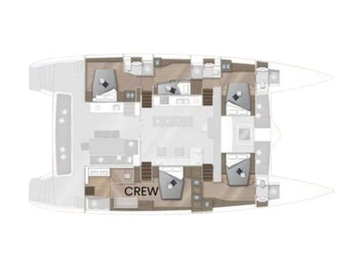 HULYA Lagoon 630 - Cabin Layout HULYA Lagoon 630 - Cabin Layout