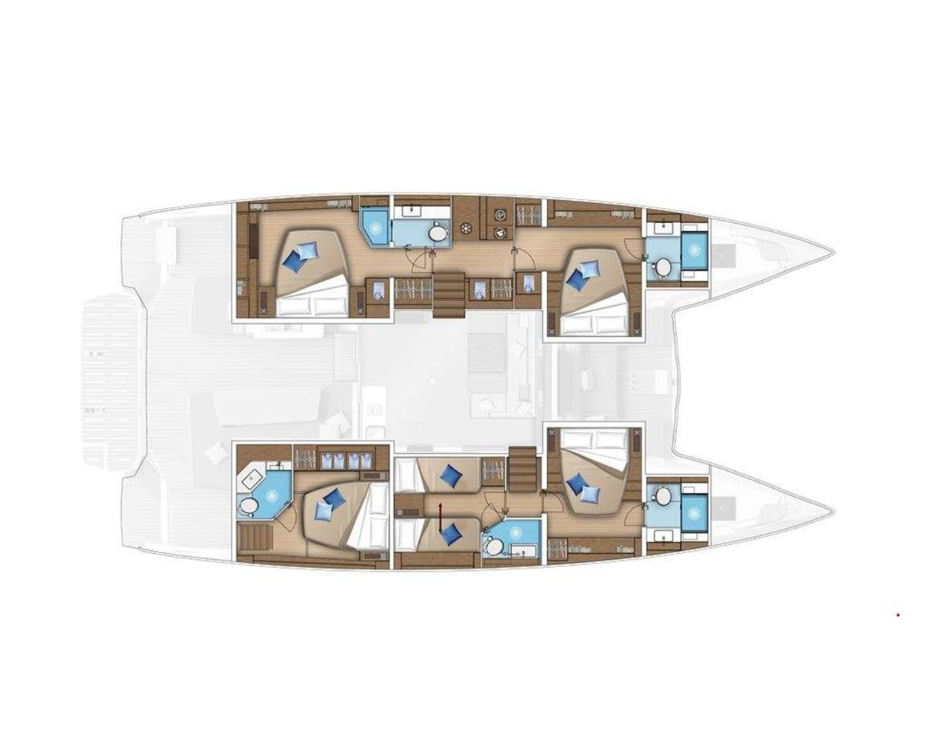 Layout for HYDRUS Lagoon 55 - cabin layout