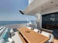 IARY Overmarine Mangusta 110 - aft deck dining area IARY Overmarine Mangusta 110 - aft deck dining area