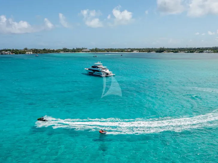 ISLAND COWBOY Ocean Alexander 37L - drone shot ISLAND COWBOY Ocean Alexander 37L - drone shot