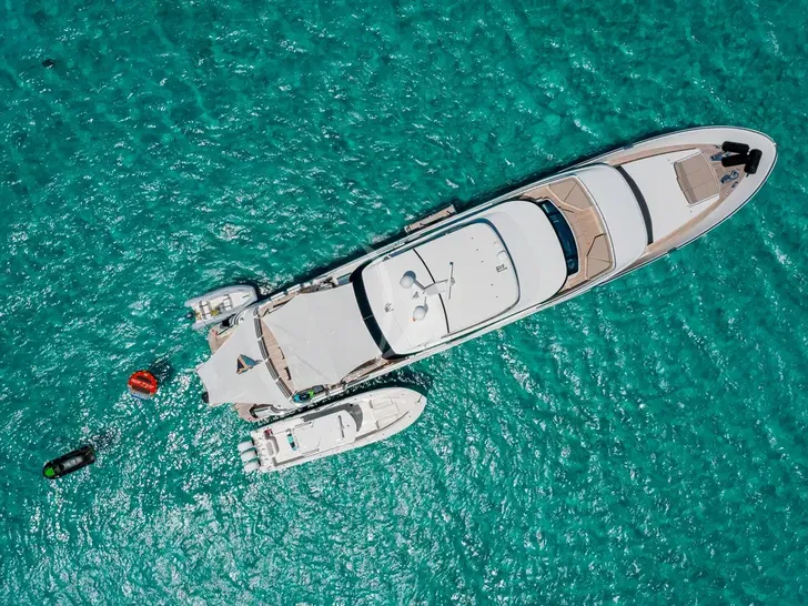 ISLAND COWBOY Ocean Alexander 37L - top aerial shot ISLAND COWBOY Ocean Alexander 37L - top aerial shot