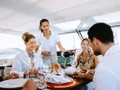 IL MIO CANTO LIBERO Nautor's Swan 105 - dining onboard IL MIO CANTO LIBERO Nautor's Swan 105 - dining onboard