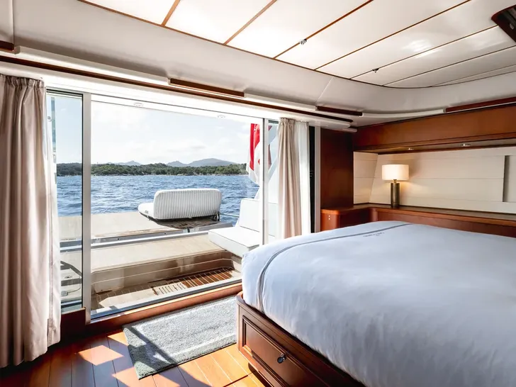 IL MIO CANTO LIBERO Nautor's Swan 105 - master cabin view IL MIO CANTO LIBERO Nautor's Swan 105 - master cabin view