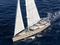 IL MIO CANTO LIBERO Nautor's Swan 105 - aerial shot sailing IL MIO CANTO LIBERO Nautor's Swan 105 - aerial shot sailing