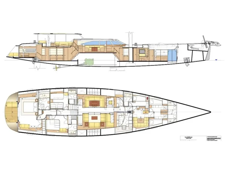 IL MIO CANTO LIBERO Nautor's Swan 105 - layout IL MIO CANTO LIBERO Nautor's Swan 105 - layout