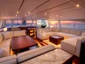 IL MIO CANTO LIBERO Nautor's Swan 105 - salon and dining area at sunset IL MIO CANTO LIBERO Nautor's Swan 105 - salon and dining area at sunset