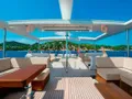 IL MIO CANTO LIBERO Nautor's Swan 105 - upper deck lounge area open IL MIO CANTO LIBERO Nautor's Swan 105 - upper deck lounge area open