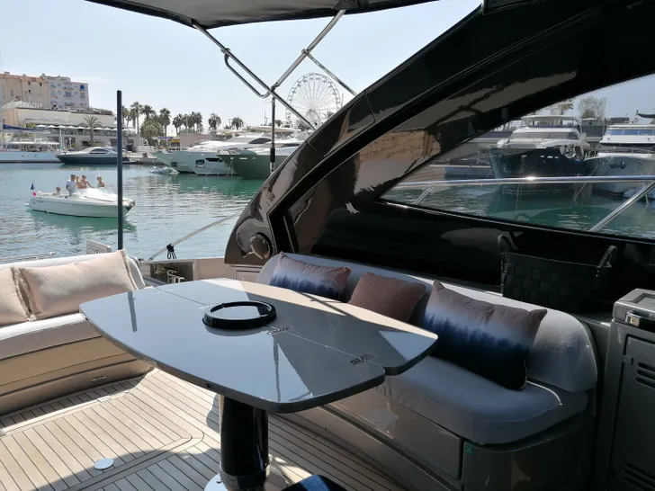 JACK III Riva 63 Vertigo - upper deck saloon lounge JACK III Riva 63 Vertigo - upper deck saloon lounge