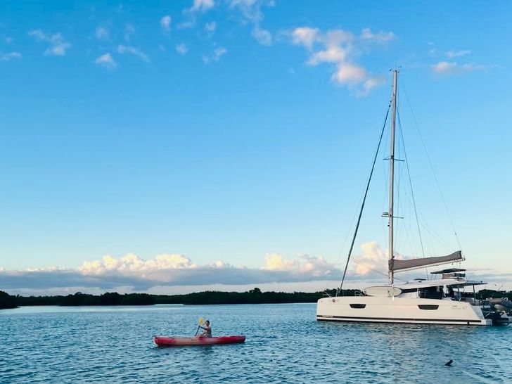 TRANQUILO Fountaine Pajot Soana 47 - anchored TRANQUILO Fountaine Pajot Soana 47 - anchored