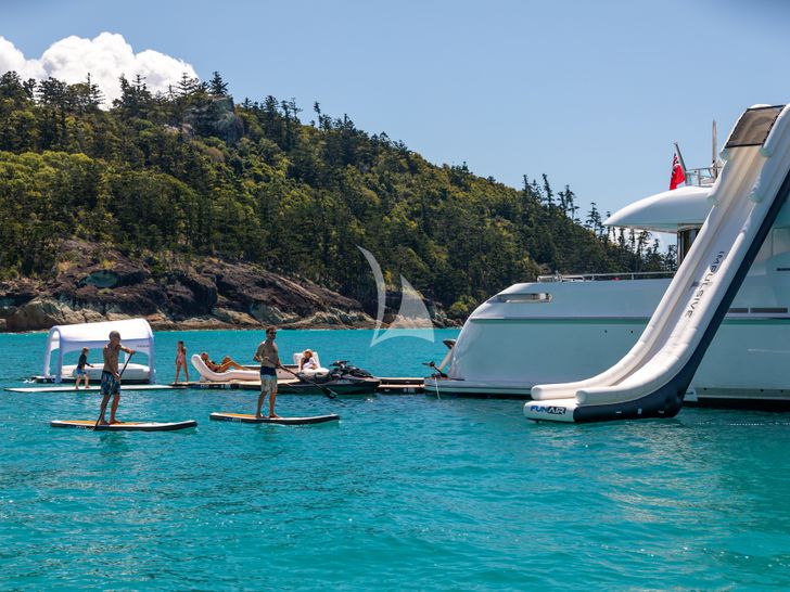 IMPULSIVE Mondomarine 40m - water slide and water toys used by guests IMPULSIVE Mondomarine 40m - water slide and water toys used by guests