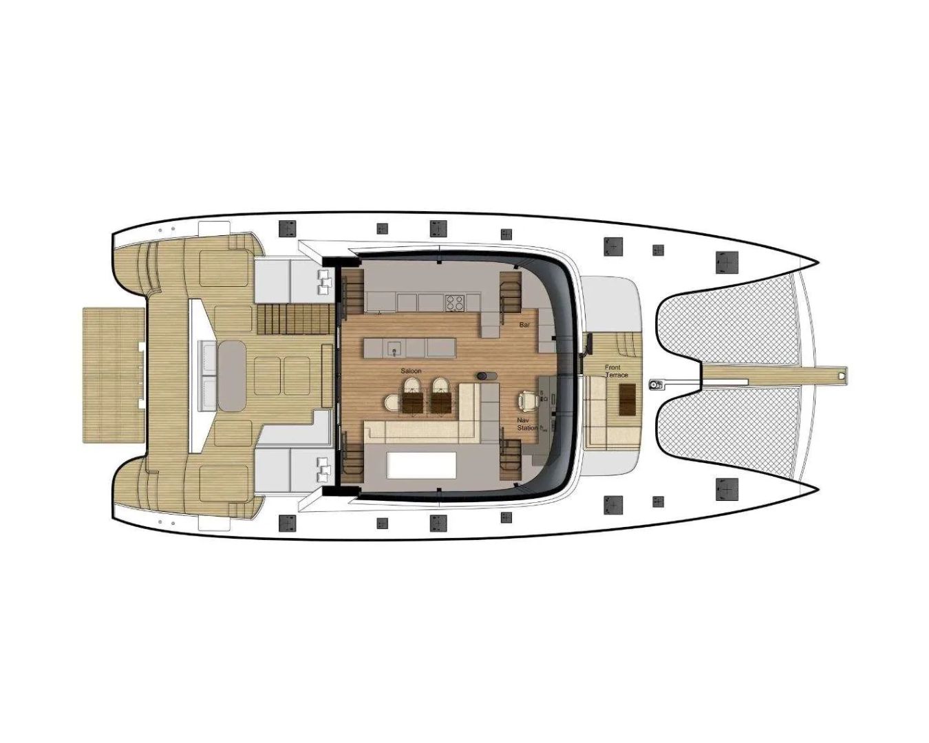 INDABLUE Sunreef 74 - layout