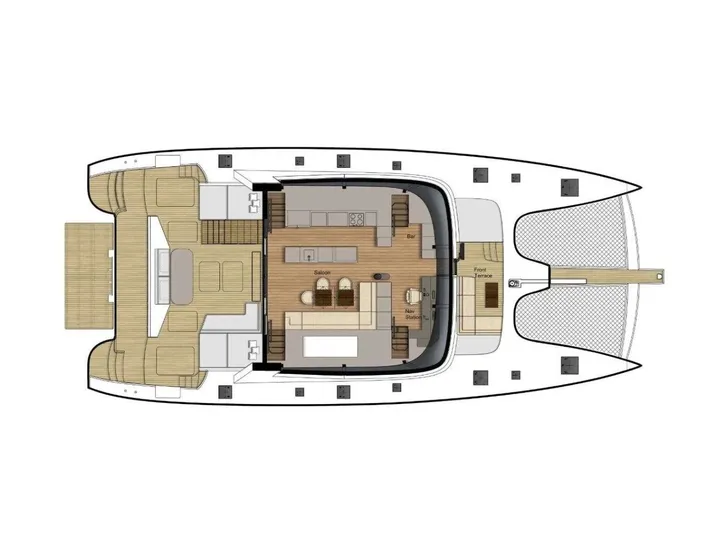 INDABLUE Sunreef 74 - layout INDABLUE Sunreef 74 - layout