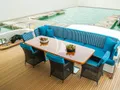 INDIANA Bilgin 127 - main aft deck alfresco dining area INDIANA Bilgin 127 - main aft deck alfresco dining area