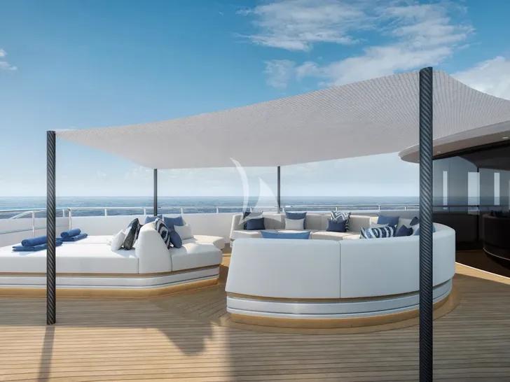 INDIGO Benetti B.Now 50 - foredeck lounge and sunbathing area INDIGO Benetti B.Now 50 - foredeck lounge and sunbathing area