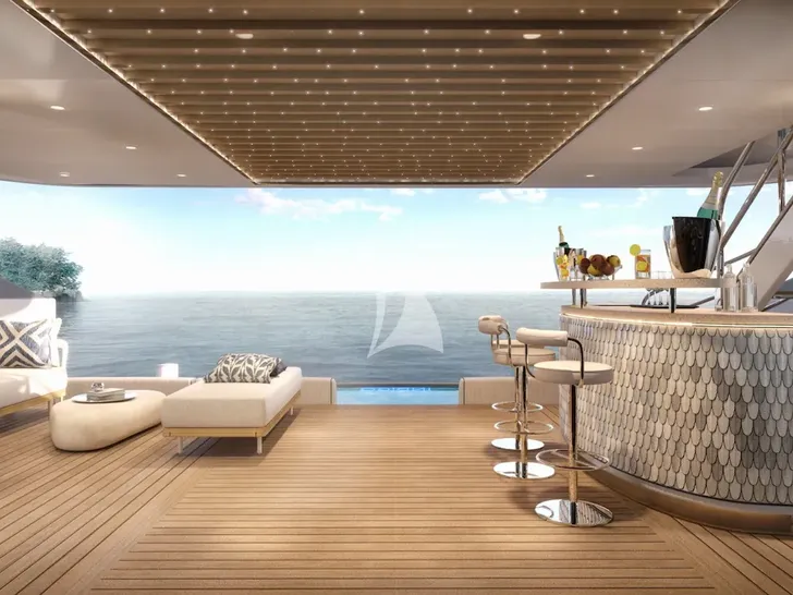 INDIGO Benetti B.Now 50 - main aft deck bar INDIGO Benetti B.Now 50 - main aft deck bar