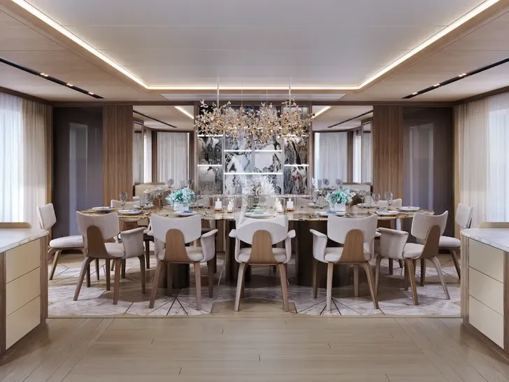 INDIGO Benetti B.Now 50 - main dining area INDIGO Benetti B.Now 50 - main dining area