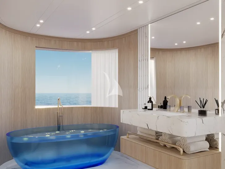 INDIGO Benetti B.Now 50 - master cabin bathroom INDIGO Benetti B.Now 50 - master cabin bathroom