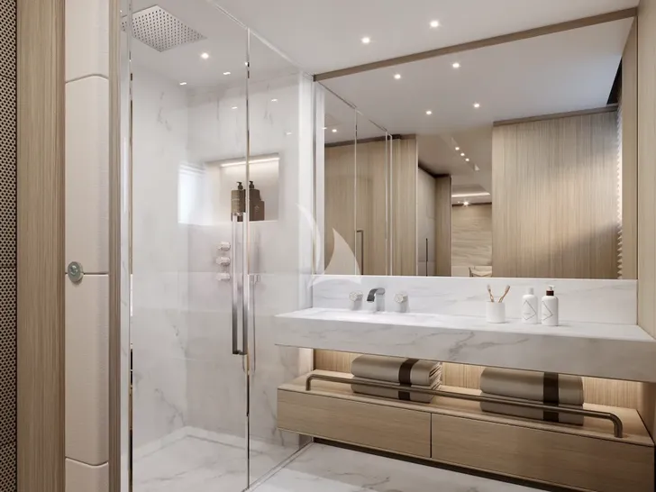 INDIGO Benetti B.Now 50 - twin cabin bathroom INDIGO Benetti B.Now 50 - twin cabin bathroom