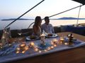 INSIEME Princess 85 Fly - alfresco dining with guests INSIEME Princess 85 Fly - alfresco dining with guests