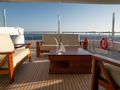 INTRIGUE Jade yacht 28m flybridge lounging area INTRIGUE Jade yacht 28m flybridge lounging area