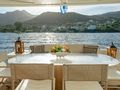 IRENE Ferretti 21m - aft alfresco dining area IRENE Ferretti 21m - aft alfresco dining area