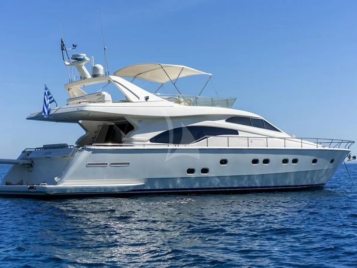 IRENE Ferretti 21m - anchored side view IRENE Ferretti 21m - anchored side view