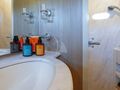 IRENE Ferretti Custom 69ft master cabin bathroom vanity unit and shower