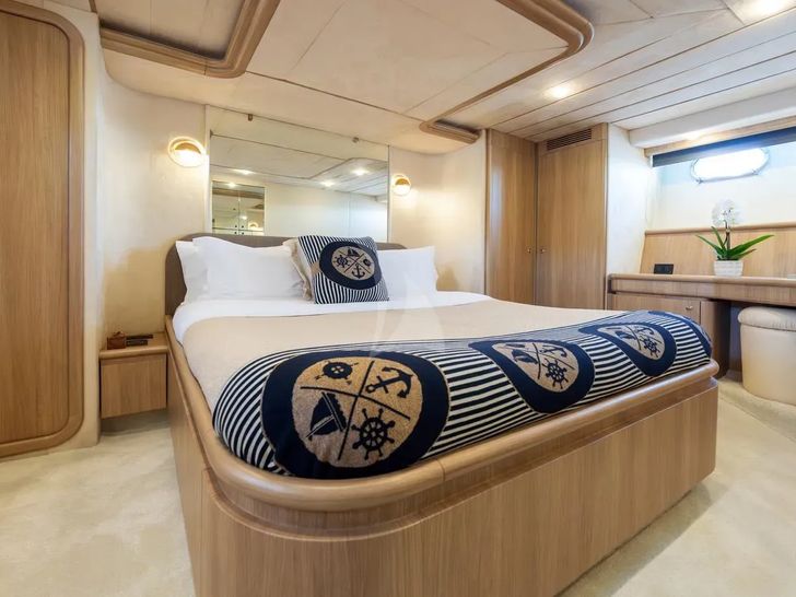 IRENE Ferretti 21m - master cabin wide view IRENE Ferretti 21m - master cabin wide view