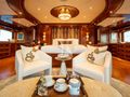 IRON BLONDE Trinity Yacht 60m - owner's suite lounge and bed IRON BLONDE Trinity Yacht 60m - owner's suite lounge and bed