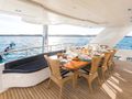 ISLAND HEIRESS Cheoy Lee 145 - aft deck alfresco dining area ISLAND HEIRESS Cheoy Lee 145 - aft deck alfresco dining area