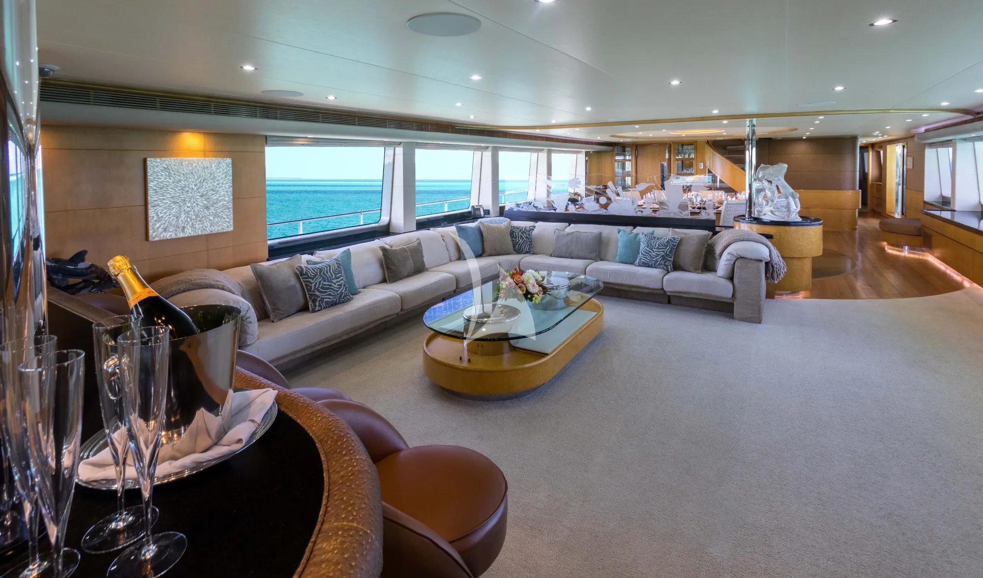 ISLAND HEIRESS Cheoy Lee 145 - main saloon